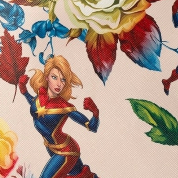 CAPTAIN MARVEL FLORAL PRINT BAG - Picture 2 of 4